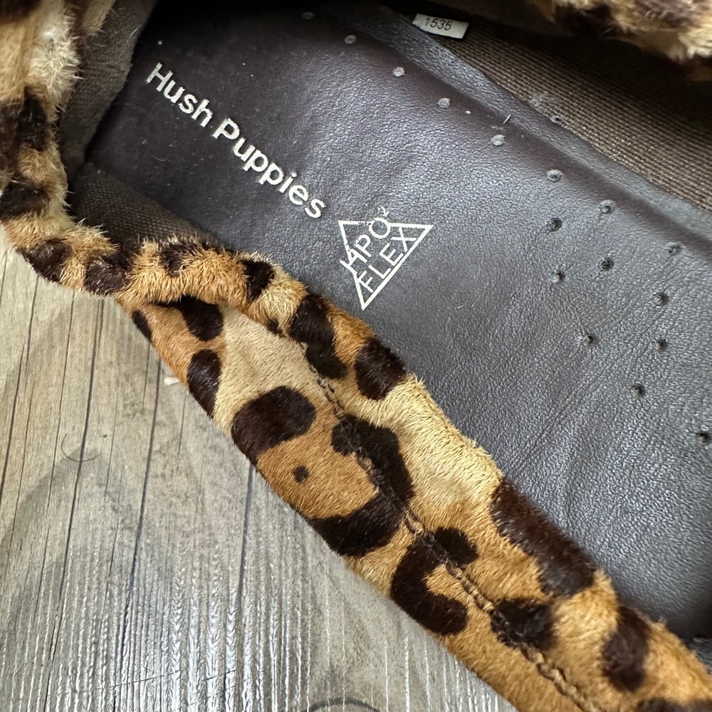Hush Puppies Ceil H507064 Brown Animal Print Loafer Shoes size 11 M - Picture 3 of 5